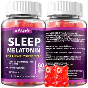 Wildopolis Sleeping Gummies 60 Count - Edible Healthy Sleep Supplement For All Ages To Help You Sleep Longer And Deeper