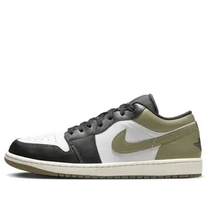 Air Jordan 1 Low 'Black White Medium Olive' 553558-092