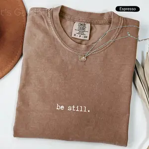 Be Still Comfort Colors Christian Shirt, Christian Minimalist Tshirt, Trendy Christian Apparel, Religious Women Gift, Faith Gifts Men Tee