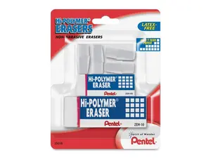Pentel Hi-Polymer Non-Abrasive Latex-Free Erasers