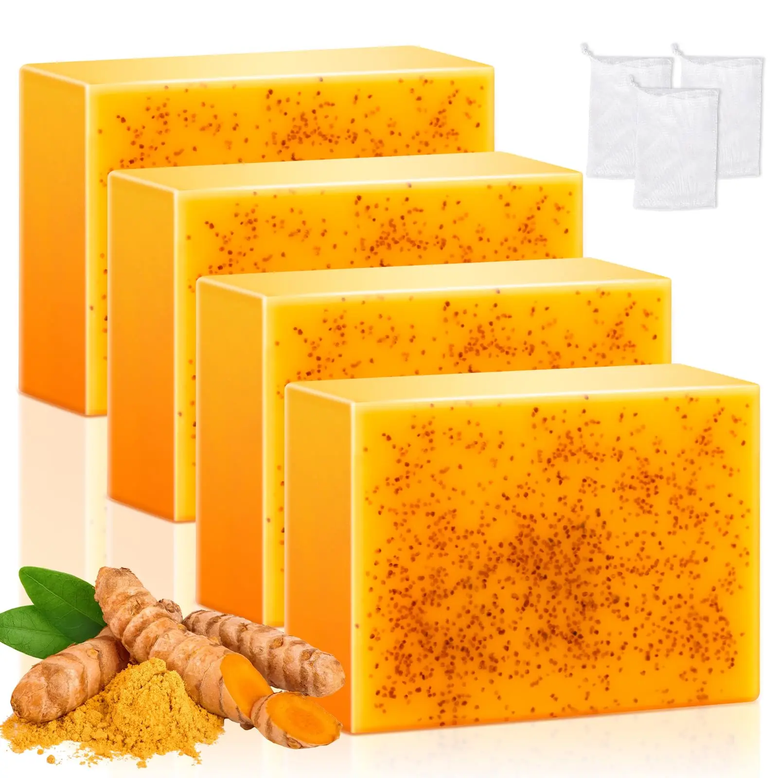 Kojic Acid Retinol Soap 4-Pack (100g Each) - SLS-Free, Enriched with Collagen, Vitamin C & Shea Butter, Gentle Cleanser for Face & Body (Beauty & Personal Care)