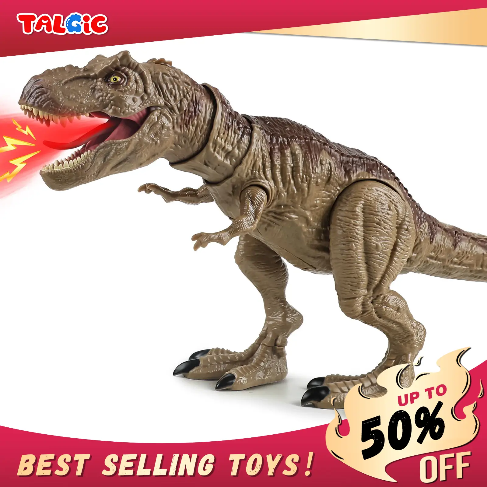 Talgic Water Spray T-rex Toy Stand for Boys - Perfect Gift for Holidays