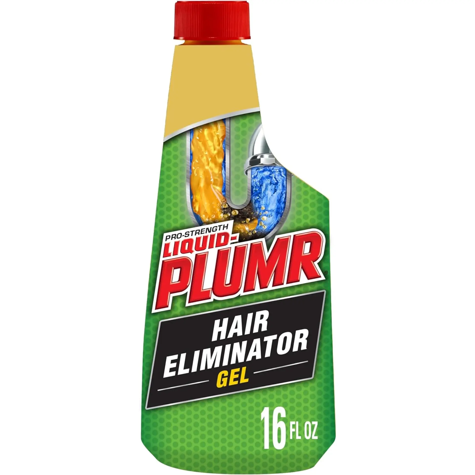 Pro-Strength Hair Eliminator Gel Clog Remover, Hair Clog Remover and Drain Opener, Safe for All Septic Systems and Pipes, 16 Fl. Oz. Bottle Liquid-Plumr