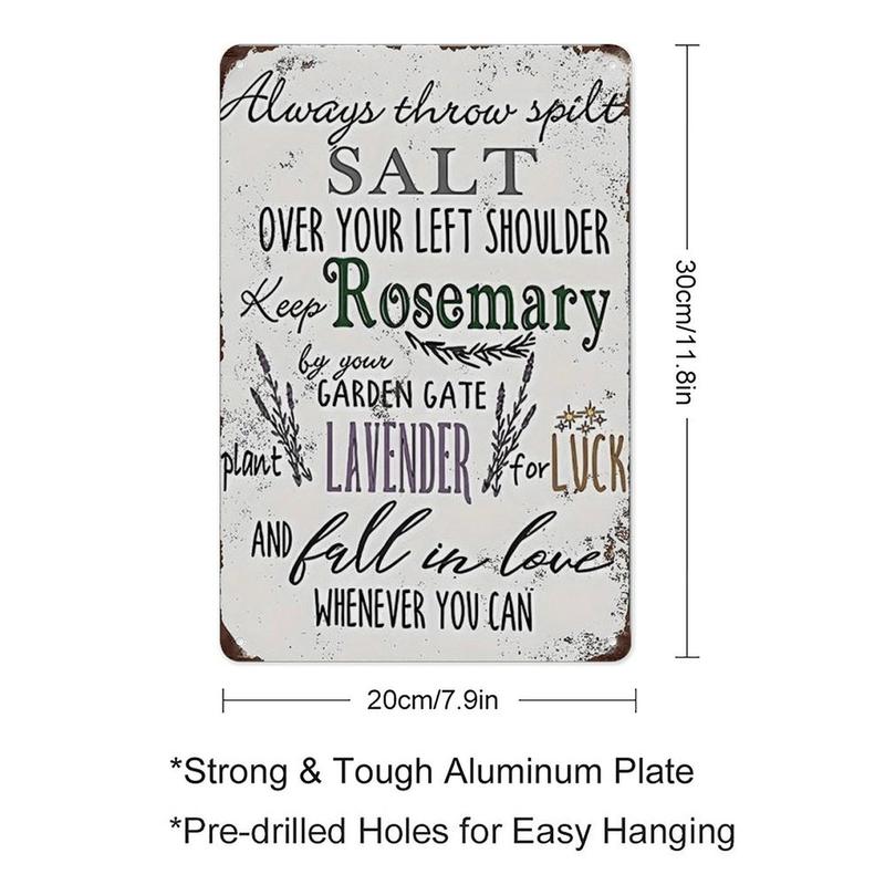 1pc 8x12" Practical Witch Metal Sign Vintage Wall Decor Magic Inspirational Gift Home