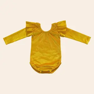 UWHB Baby Girl Winter Romper Yellow Velvet Newborn Baby Winter Clothes Onesie LR0210