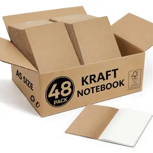 48 Pack  Notebooks Bulk A5, 60 Pages Blank Unlined Journals, 8.3x5.5 Inches,   Cover Composition Notebooks for School Office Students Artists