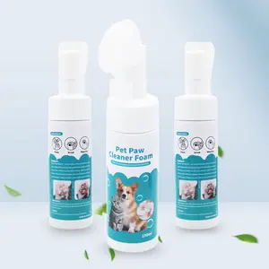 Pet Paw Cleaner Foam with Brush | No-Rinse Dog Paw Cleaner | Removes Dirt & Mud Instantly | Soft Silicone Brush (150ml)