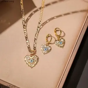 2 Pack Stylish Openwork Twisted "Blue Eye" Eternal Pendant Necklaces Luxurious Vintage Style for Women Ideal for Parties