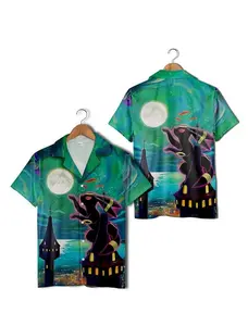 Umbreon Shiny 3D Pokémon Hawaiian Shirt  Hawaii Shirt Pokemon Aloha Shirt