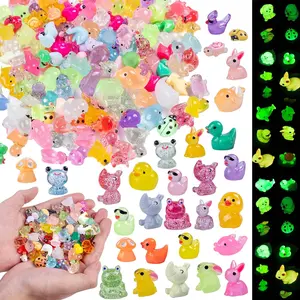 240 Pcs Mini Resin Variety Tiny Figures Miniature Little Small Animal Figurines Bulk for Fairy Landscape Accessories Hide Crafts Aquarium