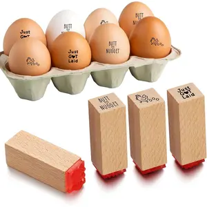 3 count  Egg  3/5 Inch Small Mini  Chicken for Chicken Coop Stamper  Farm Supplies Scrapbooking Card Making Planner