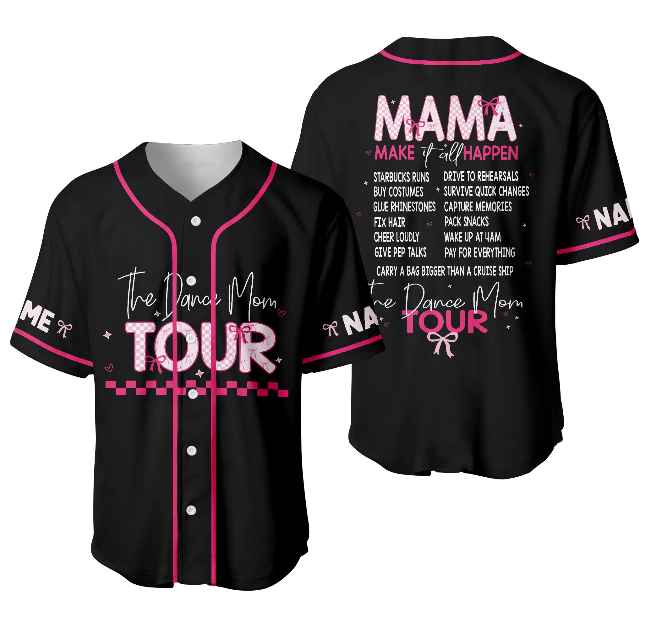 Dance Mom Tour Personalized Jersey, Dance Mama Jersey, Personalized Dance Jersey, Custom Photo Jersey, Dance Life Jersey
