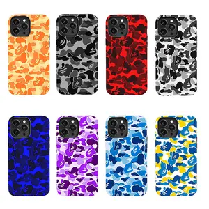 BAPE camouflage phone case, classic and timeless. Suitable for iPhone 17-11 Pro Max/Plus and Samsung Galaxy S23-25.