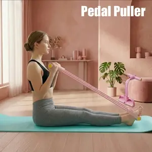 Multifunctional tension rope, 4-tube elastic yoga pedal tension belt, natural latex tension rope fitness equipment