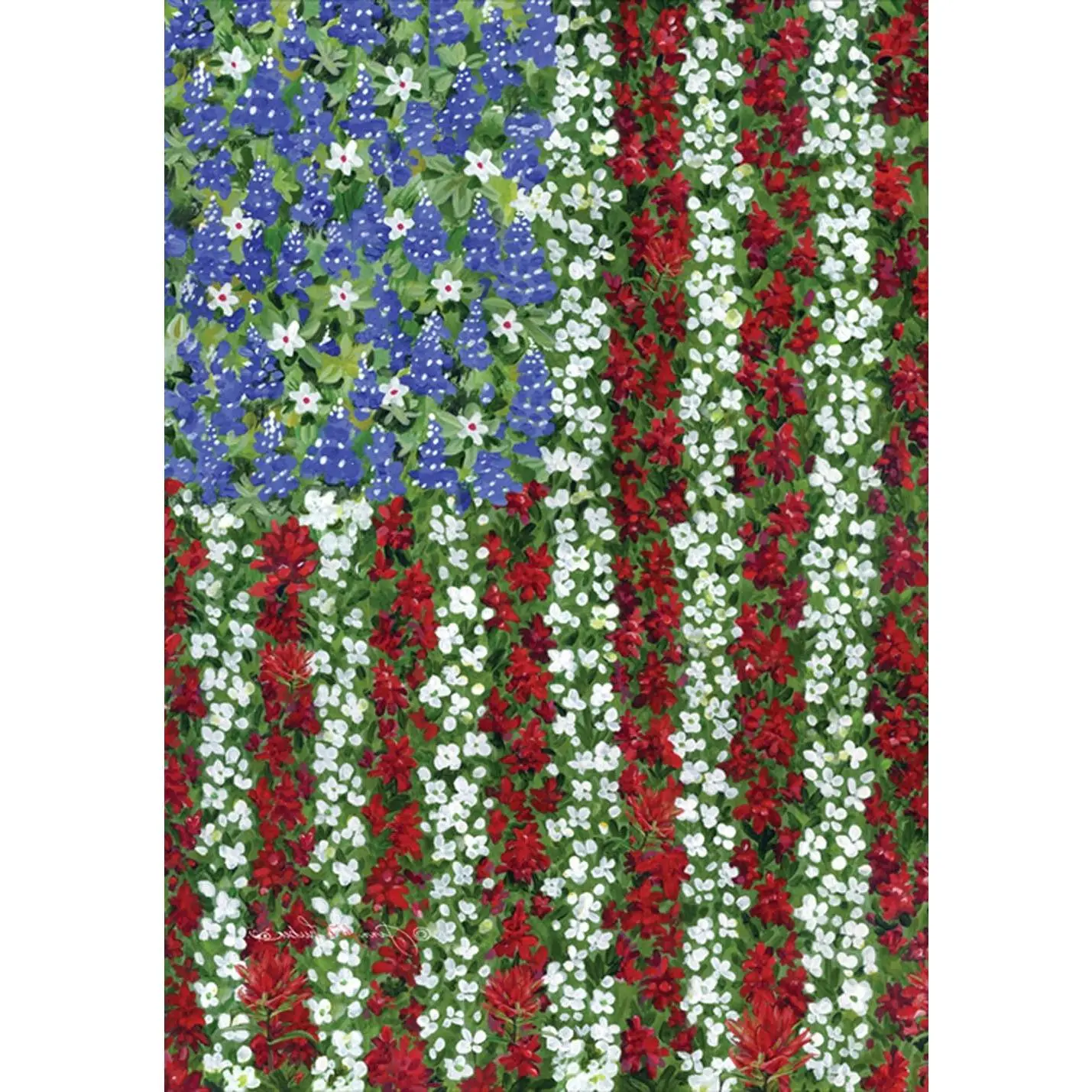 109592 Field Of Glory Patriotic Flag 28x40 Inch Double Sided Patriotic Garden Flag for Outdoor House Flower Flag Yard Decoration