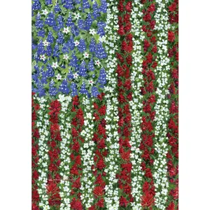 109592 Field Of Glory Patriotic Flag 28x40 Inch Double Sided Patriotic Garden Flag for Outdoor House Flower Flag Yard Decoration