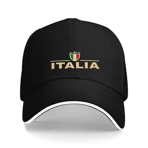 1-piece Italian coat of arms printed baseball cap - Italian-themed iconic design, lightweight cap style, suitable for fitness, outdoor sports, daily casual wear and Italian-themed occasions - Machine washable
