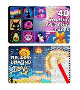 Color by Numbers for Adults – Shapes Quest Easy Creativity & Relaxation Activity Book, Relaxing Mystery Mosaic with Various Shapes (Squares, Circles, Triangles, Hexagons) & Engaging DIY Coloring Adventure Supplies (Black Background)