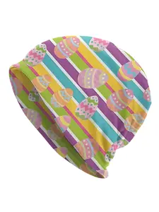Fashionable Bonnets Featuring a Warm And Soft Design with an Easter Egg Pattern Perfect for Sports