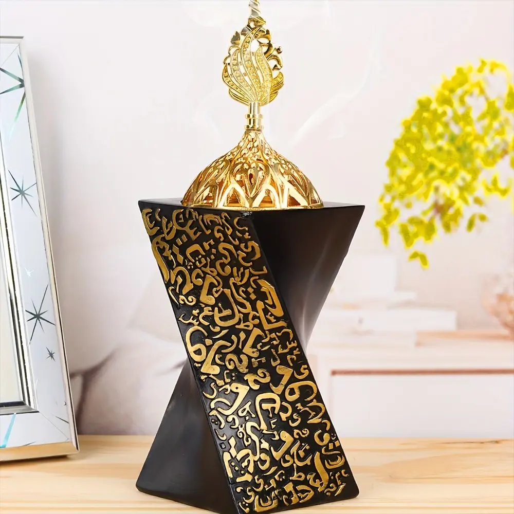 Retro Resin Incense Holder - Elegant Aromatherapy Scent Diffuser, Air Diffuser & Tabletop Decor, Home Fragrance Decor for Home, Office, or Special Occasions, an Unscented Ceremonial Centerpiece