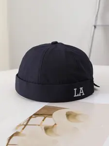 Fashion Simple Solid Color La Letter Baseball Cap, Summer Quick-Dry Soft Top, Foldable No Brim Hat, Stylish and Practical Accessory