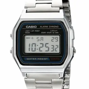 CASIO VINTAGE A158WA-1 Digital Watch with Alarm Chrono Water Resist Silver Tone CASIO VINTAGE A158WA-1 Digital Watch with Alarm Chrono Water Resist Silver Tone