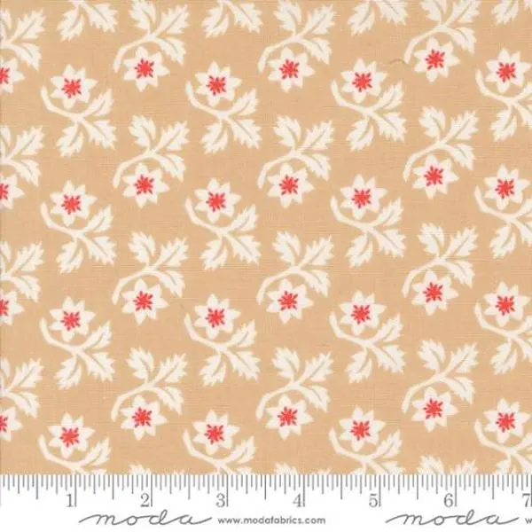 Fabric Moda Sugar Cookie Woodcut Christmas Flower Buon Natale by the Quarter Yard 35402-12