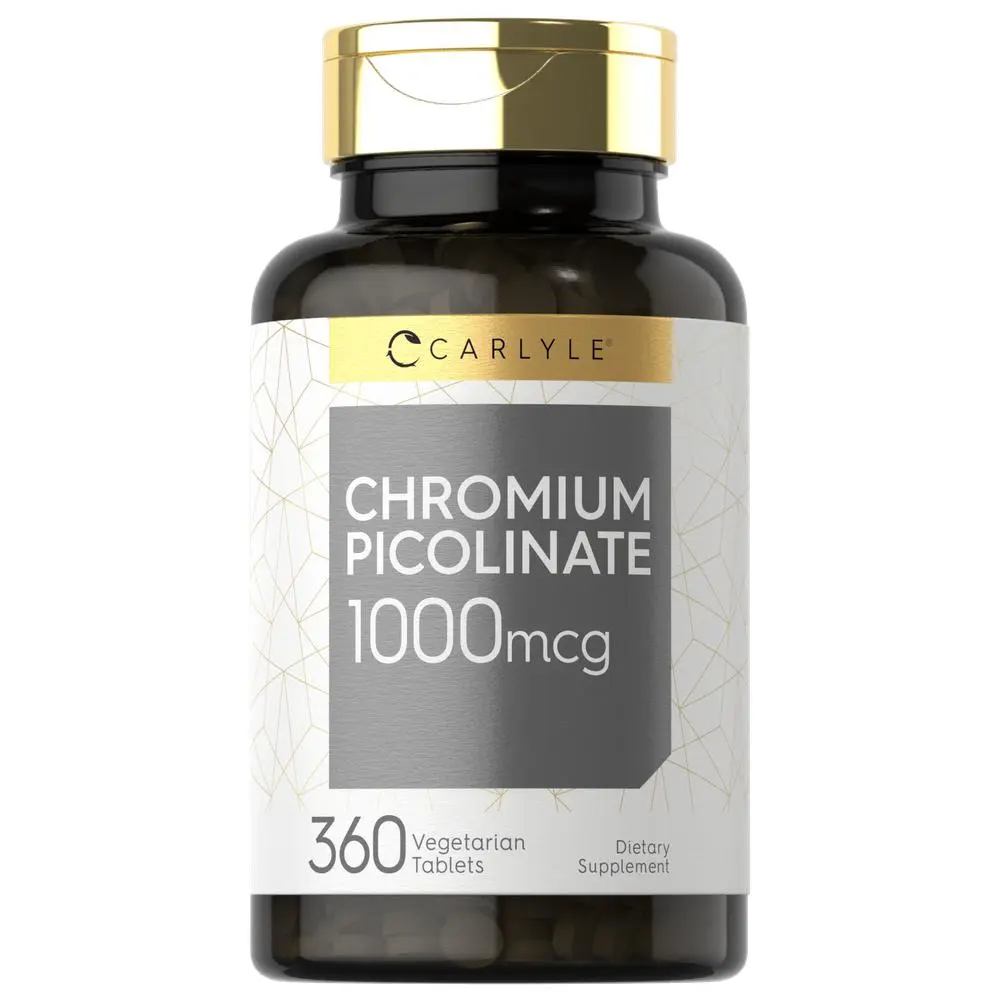 Carlyle Ultra Chromium Picolinate 1000mcg | 360 Tablets | Vegetarian, Non-GMO, Gluten Free