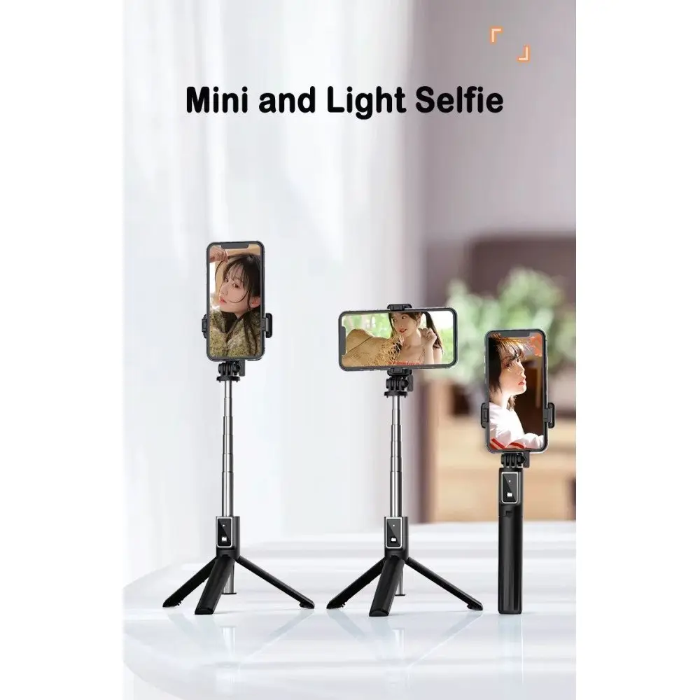 3-in-1 Selfie Stick Tripod with Wireless Remote, 3.3ft Extendable Phone Tripod Stand with Adjustable Angles, Universal Smartphone Holder for Vlogging, Live Streaming & Photos