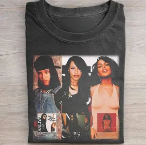 Vintage The Princess Of R&B Aaliyah Album Graphic T-Shirt, Aaliyah Tribute Shirt, 90s HipHop Queen, Unisex Crewneck Menswear and Womenswear 86N