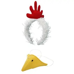 Plush Chicken Headband & Beak Kit