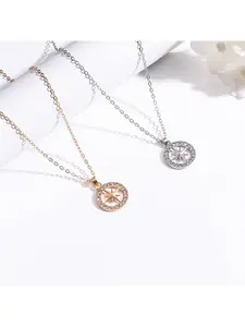 Women's six-pointed star necklace with niche design, fashionable and versatile hollow pendant