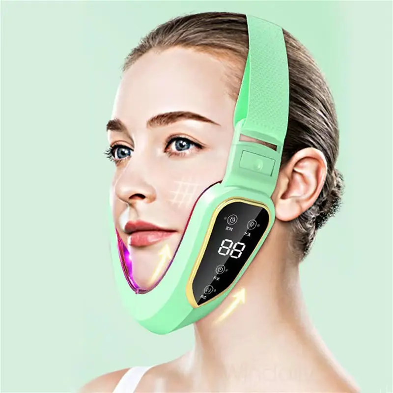 Reusable V Line Lifting Mask with Chin Strap for Sleeping, At Home Facial, Face Lift Prevent Sagging, Jaw Exerciser, Double Chin Reducer, Facial Shaping Tool, Light Pink