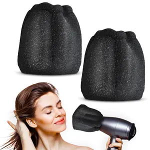 2 Pcs Sock Diffuser for Hair Dryer - Easy to Use 5.12x3.35" Summer Travel Diffuser Attachment, Soft Heat-Resistant Foam, Reusable Universally Compatible With Most Models