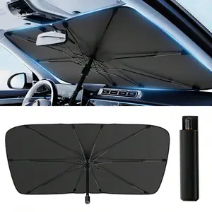 2026 Windshield Sun Shade Umbrella, Foldable Car Umbrella Sunshade with UV Block Car Front Window (Heat Insulation Protection) for Auto Windshield Covers Trucks Cars