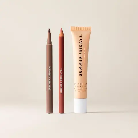 Lip Combo in Toasted Marshmallow | Lip Butter Balm, Flushed Lip Stain and Softline Lip Liner
