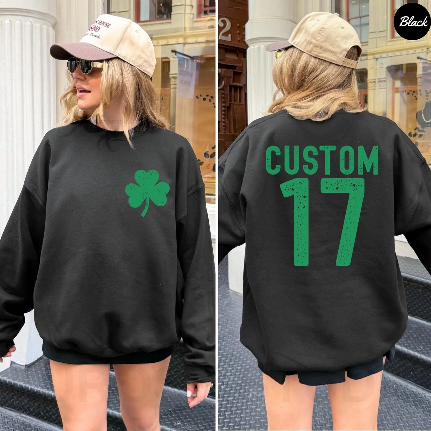 Custom St. Patrick's Day Sweatshirt, St Patricks Day Shirt, Shamrock Sweater, Personalized Name Irish Hoodie, Irish Drinking Matching Shirts