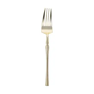 Shiny Gold Moderno Disposable Plastic Dessert Forks