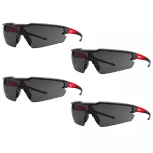 Safety Glasses with Tinted Anti-Scratch Lenses (4-Pack)