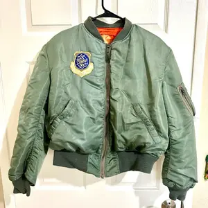 US Air Force 1960s MA-1 Flight Jacket Size Small Vintage
