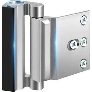 【Silver】Home Security Door Lock with 8 Screws, Childproof Door Reinforcement Lock with 3 Inch Stop Withstand 800 lbs for Inward Swinging Door,Upgrade Night Lock to Defend Your Home