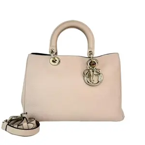 Pre-owned Dior Leather Tote Bags Medium Diorissimo Top Handle Tote Bag