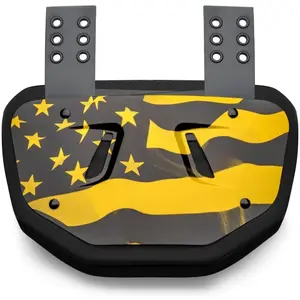 USA Football Back Plate – Hard Shell Lower Back Protector with Contoured Foam for High-Impact Protection for Youth, Kids and Adults