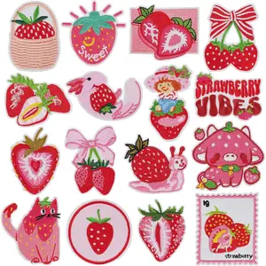 Boho Iron on Patches, Cute  Embroidery Applique Patch, Girly Aesthetic Sew On Embroidered Patches DIY Decorative Heat Press Patches for Clothing Hats Jackets Backpacks (Boho4 16 count)