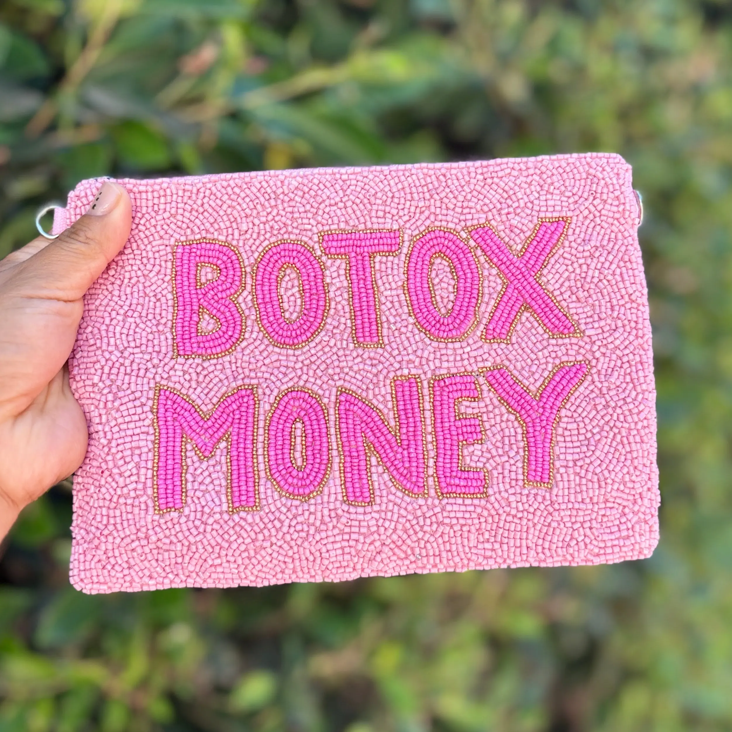 Women's Beaded Wallet, Large Botox Money Pouch, Beaded Bag Women's Wallets