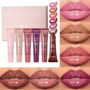 6 Pcs Set Tube Lipstick Moisturizing Lip Gloss Colorful Lip Balm Lipstick Oral Glaze Lip Color for Beauty Makeup Lip oil