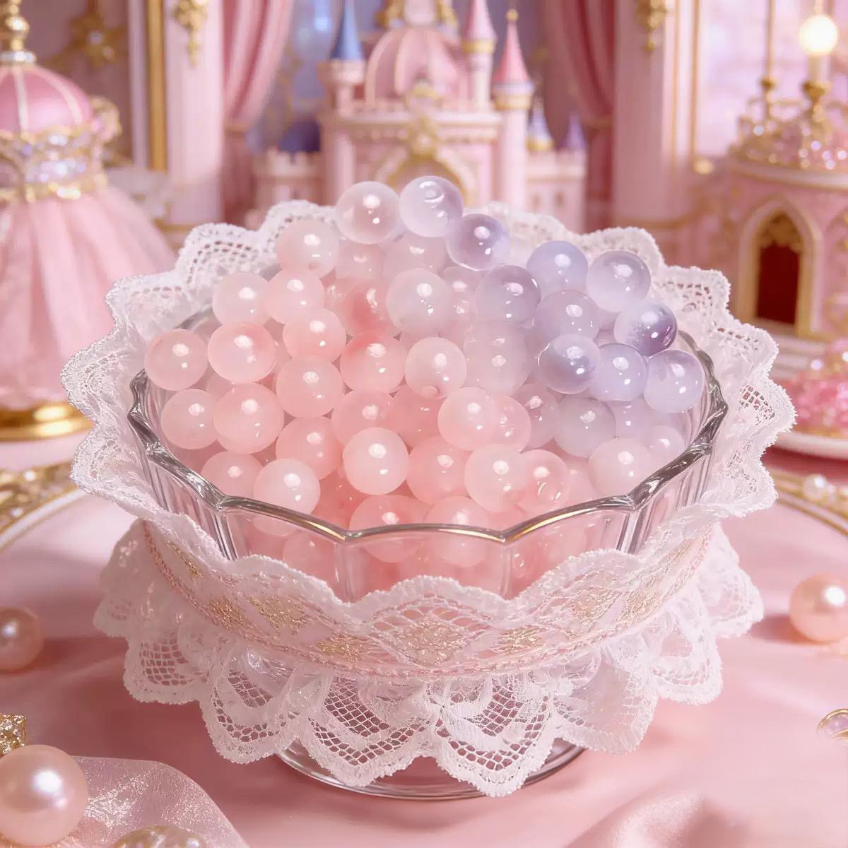 Ice Crackle Glass UV Beads & Macaron Glass UV Beads Glass Meterial