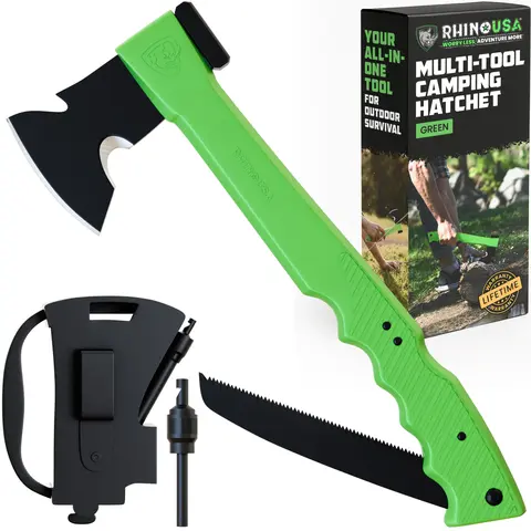 Rhino USA Camping Hatchet - Essential Camping Gear For Survival, Hiking or Hunting