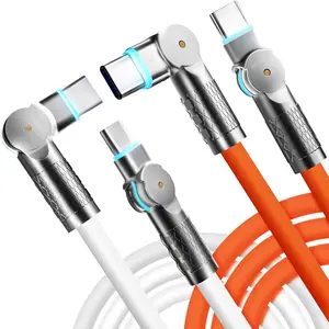 140W USB C to USB C Charger  [2-Pack 6.6FT], Type C Fast   Compatible with MacBook Pro, iPad Pro Air,  16/16 Plus/16 Pro Max, Galaxy S23+/S23 Ultra, Orange+White...