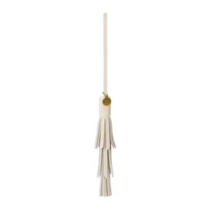 Cypress Tassel Dangle - Leather - Stone